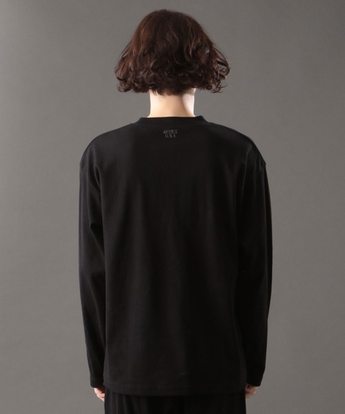 AVIREX(アヴィレックス)の「【DAILY/デイリー】長袖 ルーズフィット Tシャツ / LONG SLEEVE LOOSE FIT T-SHIRT / アヴィレックス / AVIREX(Tシャツ/カットソー・メンズ・グレー/ブラック/ホワイト/チャコール・X-LARGE/MEDIUM/LARGE)」の7枚目の写真