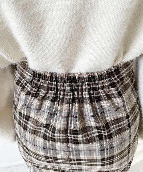 EPIMI E'PIMMY(エピミエピミー)の「チェックロングナロースカート(スカート・レディース・ブラック/ブラウン・MEDIUM)」の6枚目の写真