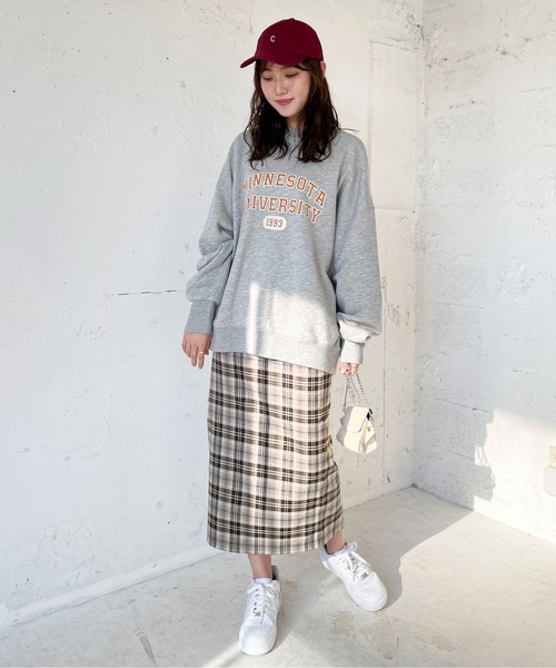 EPIMI E'PIMMY(エピミエピミー)の「チェックロングナロースカート(スカート・レディース・ブラック/ブラウン・MEDIUM)」の7枚目の写真