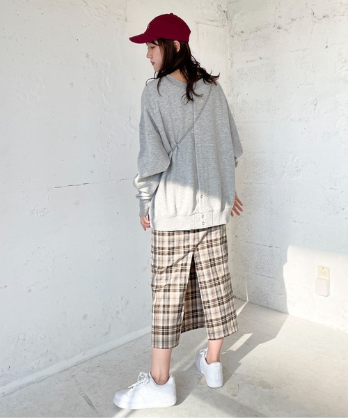 EPIMI E'PIMMY(エピミエピミー)の「チェックロングナロースカート(スカート・レディース・ブラック/ブラウン・MEDIUM)」の8枚目の写真