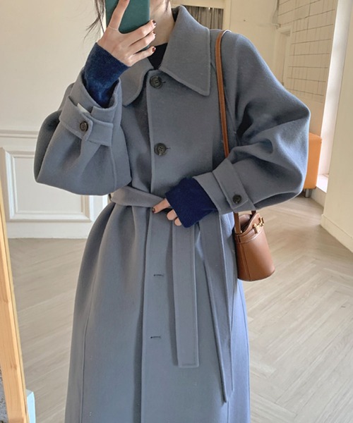 Doula Doula（ドゥーラドゥーラ）の「オーバーサイズチェスターコート（ダウンジャケット/コート・レディース・ベージュ/ブルー/ブラウン/イエロー・FREE）」の16枚目の写真