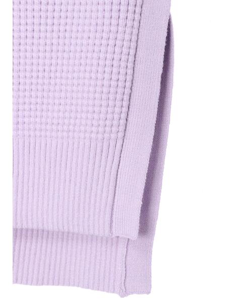 YECCA VECCA（イェッカヴェッカ）の「・Vネックケーブルニットチュニック＊（ニット/セーター・レディース・アイボリー/チャコールグレー/モカ/ラベンダー・FREE）」の20枚目の写真