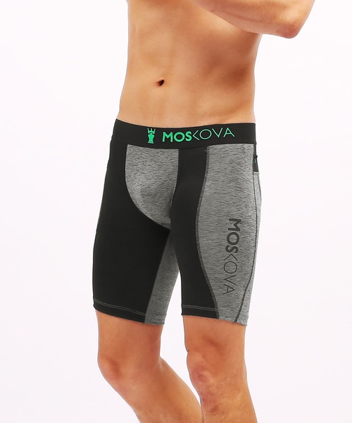 MOSKOVA（モスコヴァ）の「モスコヴァ MOSKOVA ボクサーパンツ メンズ 下着 アンダーウェア ツルツル かっこいい おしゃれ スポーツ 無地 ブランド（ボクサーパンツ・メンズ・グレー・MEDIUM）」の7枚目の写真