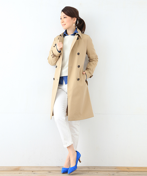 B:MING by BEAMS（ビーミングバイビームス）の「★1 ビーミング by ビームス / トレンチコート（トレンチコート・レディース・ベージュ/ネイビー・MEDIUM/LARGE/SMALL）」の3枚目の写真