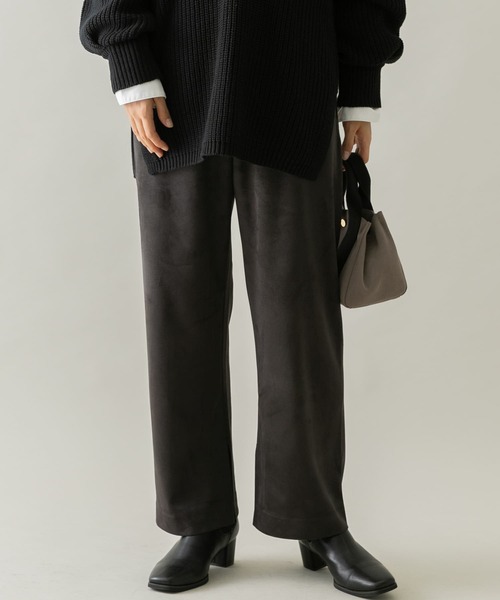 URBAN RESEARCH Sonny Label（アーバンリサーチサニーレーベル）の「スエードイージーパンツ（その他パンツ・レディース・チャコールグレー/ブラウン/アイボリー・FREE）」の3枚目の写真