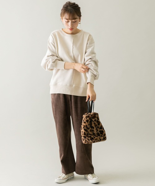 URBAN RESEARCH Sonny Label（アーバンリサーチサニーレーベル）の「スエードイージーパンツ（その他パンツ・レディース・チャコールグレー/ブラウン/アイボリー・FREE）」の6枚目の写真