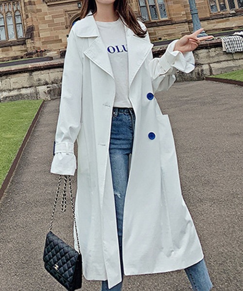 meJane（ミージェーン）の「大人ハンサム袖スリットデザイントレンチコート【ZOZOTOWN限定】（トレンチコート・レディース・ホワイト/カーキ・FREE）」の9枚目の写真