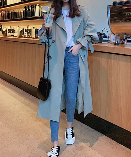 meJane（ミージェーン）の「大人ハンサム袖スリットデザイントレンチコート【ZOZOTOWN限定】（トレンチコート・レディース・ホワイト/カーキ・FREE）」の10枚目の写真