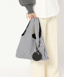 リバーシブルチェックトート 268275