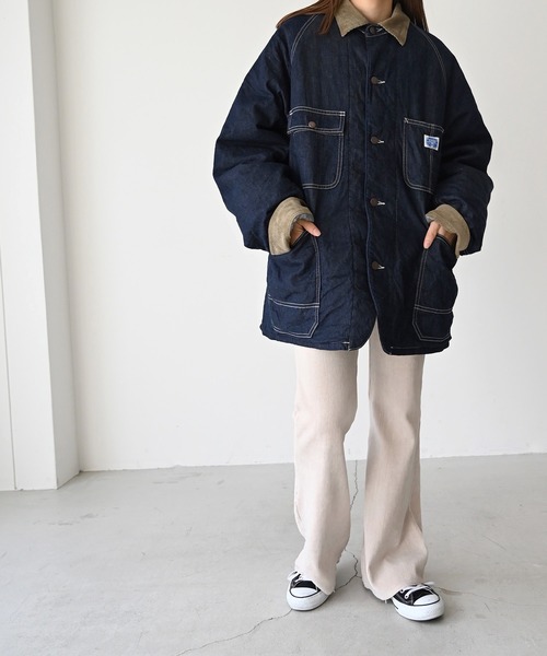 CANAL JEAN（キャナルジーン）の「El mar(エルマール) コールベロアフレアレギンス（レギンス/スパッツ・レディース・ブラック/アイボリー・ONE SIZE）」の7枚目の写真