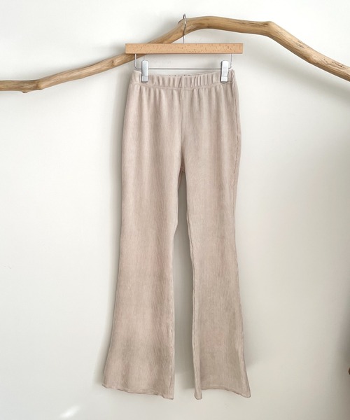 CANAL JEAN（キャナルジーン）の「El mar(エルマール) コールベロアフレアレギンス（レギンス/スパッツ・レディース・ブラック/アイボリー・ONE SIZE）」の12枚目の写真