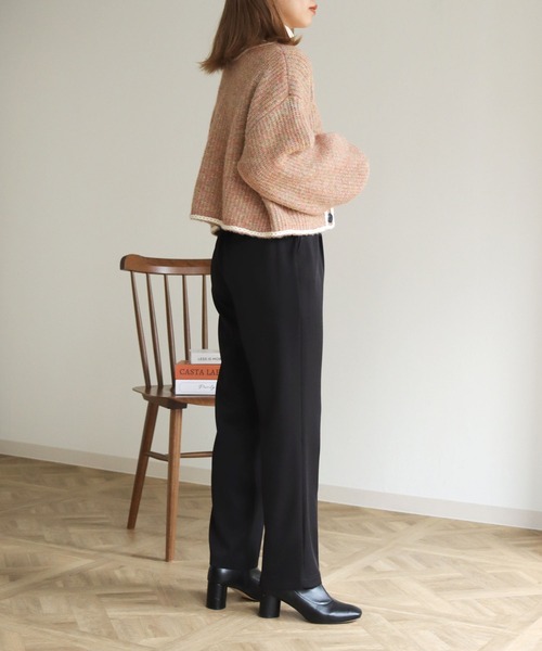 HER CLOSET(ハークローゼット)の「【shemoshelly】ハンドステッチ前後2WAYカーディガン(カーディガン/ボレロ・レディース・ブルー/グリーン/マルチ/レッド系/レッド・M)」の22枚目の写真