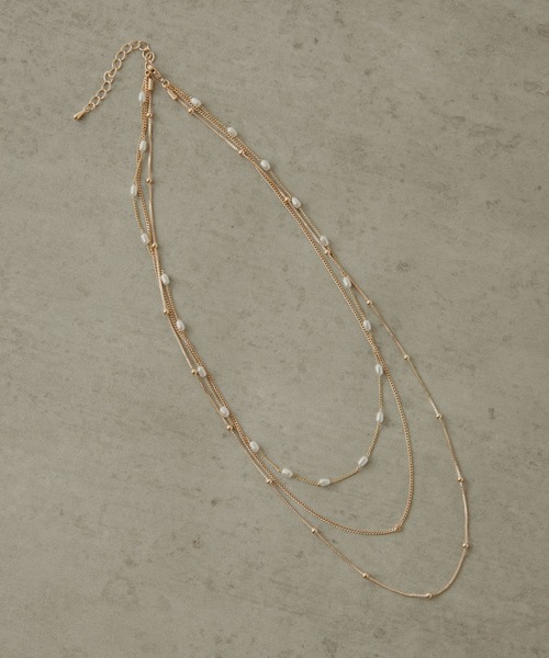 COLOR TOKYO ACCESSORIES（カラートウキョウアクセサリー）の「パール+ミニボール3連ネックレス（ネックレス・レディース・Silver/GOLD・FREE）」の13枚目の写真