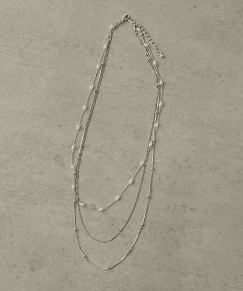 COLOR TOKYO ACCESSORIES（カラートウキョウアクセサリー）の「パール+ミニボール3連ネックレス（ネックレス・レディース・Silver/GOLD・FREE）」の14枚目の写真