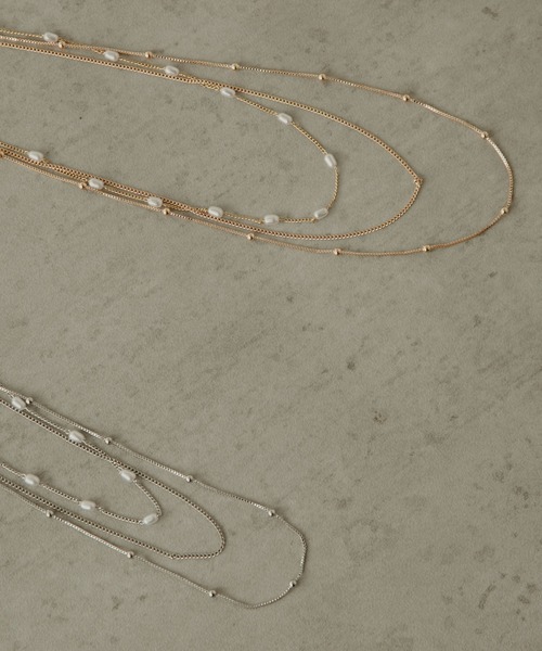 COLOR TOKYO ACCESSORIES（カラートウキョウアクセサリー）の「パール+ミニボール3連ネックレス（ネックレス・レディース・Silver/GOLD・FREE）」の17枚目の写真