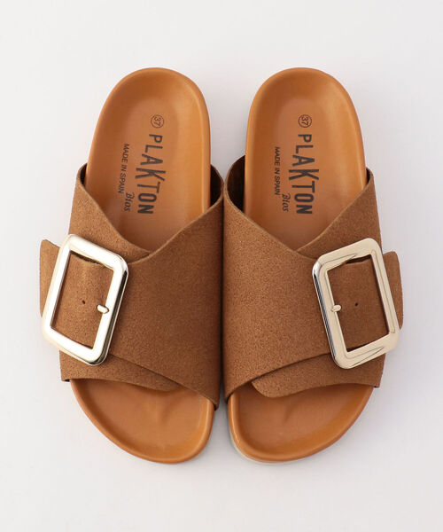 PLAKTON（プラクトン）の「【PLAKTON/ プラクトン】ビッグバックルサンダル（サンダル・レディース・オフホワイト/ブラック/キャメル・37/36/38）」の5枚目の写真