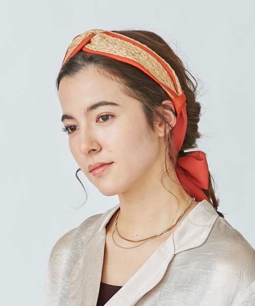 kaorinomori（カオリノモリ）の「カオリノモリ　カランカチューシャ（カチューシャ・レディース・ブラック/オレンジ・FREE）」の7枚目の写真