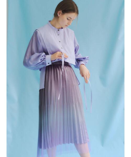 YECCA VECCA（イェッカヴェッカ）の「P.マルチwayレイヤードシャツ　＊◆（シャツ/ブラウス・レディース・ライトベージュ/ネイビー/ラベンダー・FREE）」の16枚目の写真