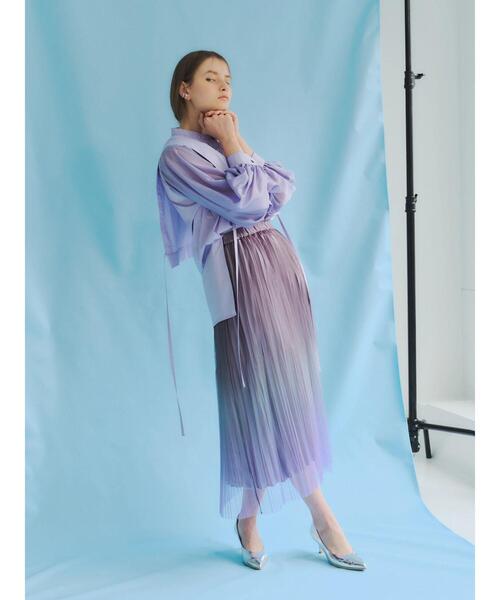 YECCA VECCA（イェッカヴェッカ）の「P.マルチwayレイヤードシャツ　＊◆（シャツ/ブラウス・レディース・ライトベージュ/ネイビー/ラベンダー・FREE）」の18枚目の写真