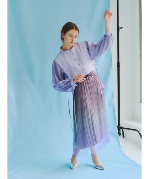 YECCA VECCA（イェッカヴェッカ）の「P.マルチwayレイヤードシャツ　＊◆（シャツ/ブラウス・レディース・ライトベージュ/ネイビー/ラベンダー・FREE）」の19枚目の写真