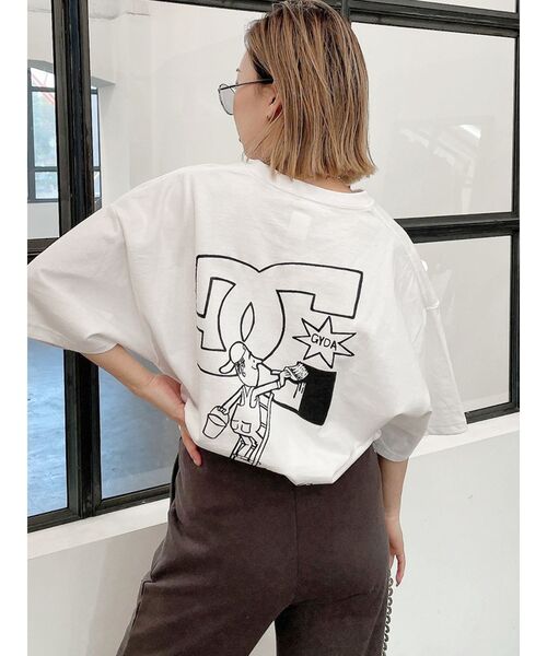 GYDA(ジェイダ)の「GYDA×DC ポケット PAINTER BIG Tシャツ(Tシャツ/カットソー・レディース・ブラック/オフホワイト/ライトイエロー・FREE)」の16枚目の写真