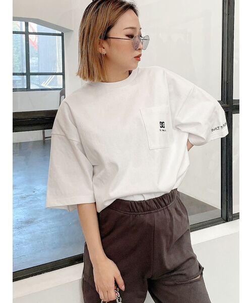 GYDA(ジェイダ)の「GYDA×DC ポケット PAINTER BIG Tシャツ(Tシャツ/カットソー・レディース・ブラック/オフホワイト/ライトイエロー・FREE)」の18枚目の写真