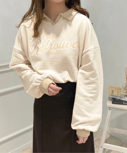 apres jour(アプレジュール)の「配色ポロスウェット【ZOZOTOWN限定アイテム】(スウェット・レディース・ライトピンク/アイボリー/ナチュラル・X-LARGE/フリー)」の16枚目の写真