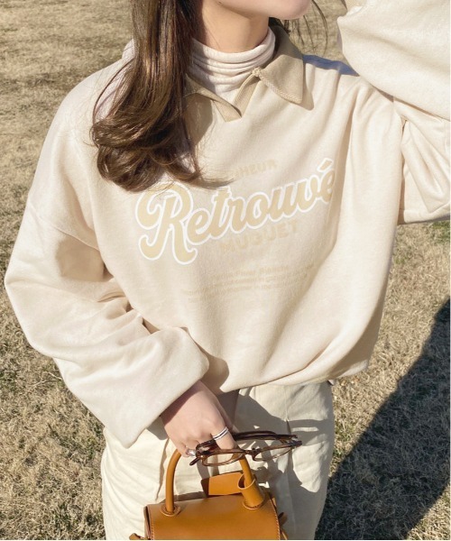 apres jour(アプレジュール)の「配色ポロスウェット【ZOZOTOWN限定アイテム】(スウェット・レディース・ライトピンク/アイボリー/ナチュラル・X-LARGE/フリー)」の6枚目の写真