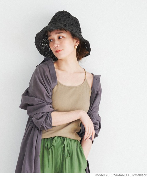 coca(coca)(コカ)の「折りたためる!つば深帽子(ハット・レディース・ブラック/ベージュ・ONE SIZE)」の12枚目の写真