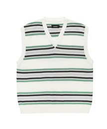 『mahagrid/マハグリッド』STRIPED KNIT VEST/ボーダーニットベスト