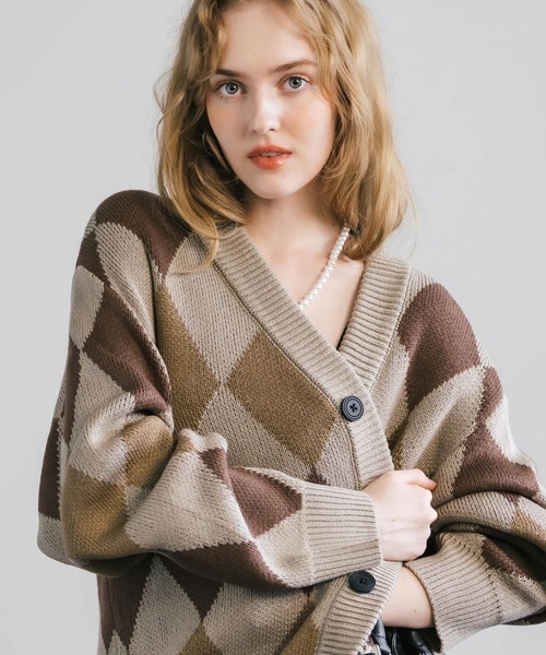 MADISONBLUE オリーブ Vネックカーディガン美品オーバーサイズ M