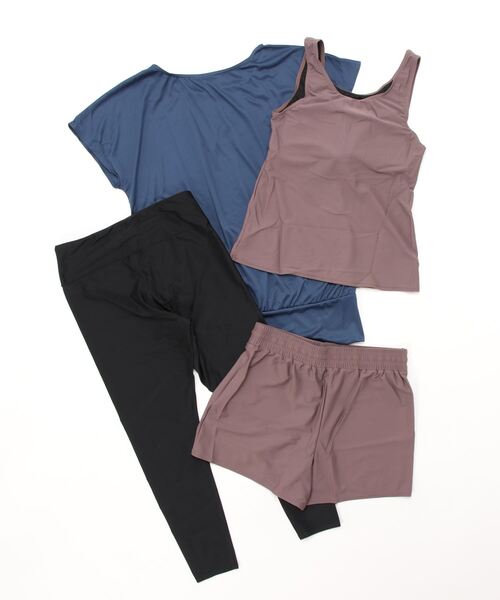 BENETTON (UNITED COLORS OF BENETTON)(ベネトンユナイテッドカラーズオブベネトン)の「【BENETTON:ベネトン】レディースレギンス付き4点セット(レギンス/スパッツ・レディース・ネイビー・XX-LARGE)」の2枚目の写真