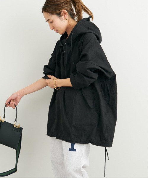 FRAMeWORK（フレームワーク）の「【ARMY TWILL / アーミーツイル】別注 綿麻スラブパーカ◆（パーカー・レディース・ホワイト/ブラック・FREE）」の5枚目の写真