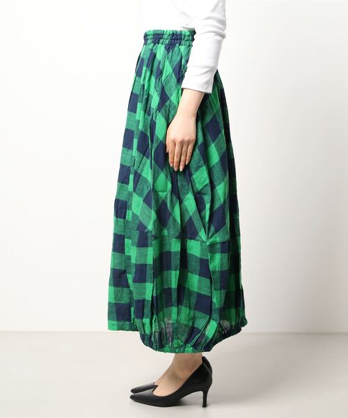チャイハネ（チャイハネ）の「【チャイハネ】ラーティスブロックチェックスカート（スカート・レディース・レッド/ブルー/グリーン・FREE）」の5枚目の写真