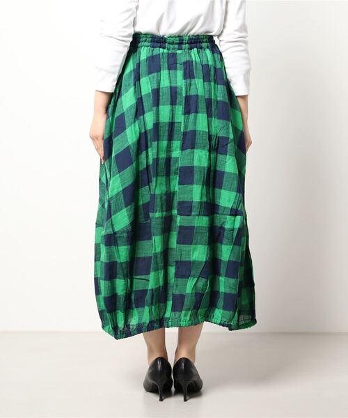 チャイハネ（チャイハネ）の「【チャイハネ】ラーティスブロックチェックスカート（スカート・レディース・レッド/ブルー/グリーン・FREE）」の6枚目の写真