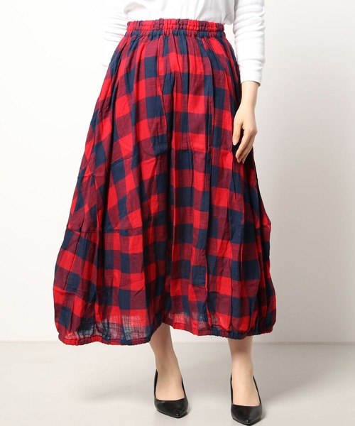 チャイハネ（チャイハネ）の「【チャイハネ】ラーティスブロックチェックスカート（スカート・レディース・レッド/ブルー/グリーン・FREE）」の3枚目の写真