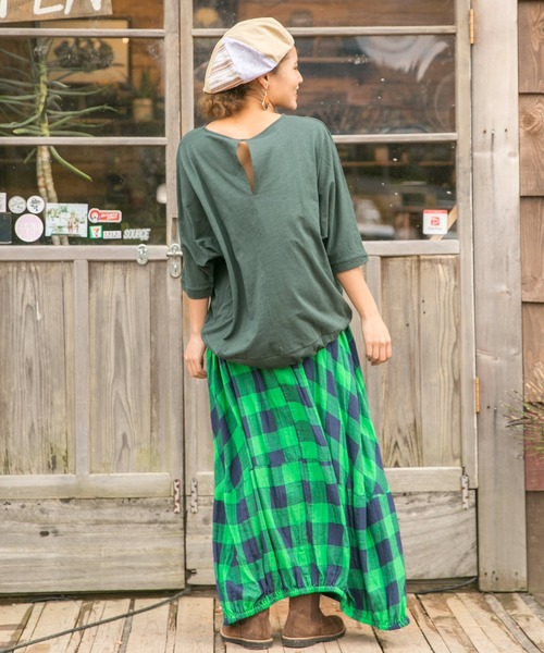 チャイハネ（チャイハネ）の「【チャイハネ】ラーティスブロックチェックスカート（スカート・レディース・レッド/ブルー/グリーン・FREE）」の9枚目の写真