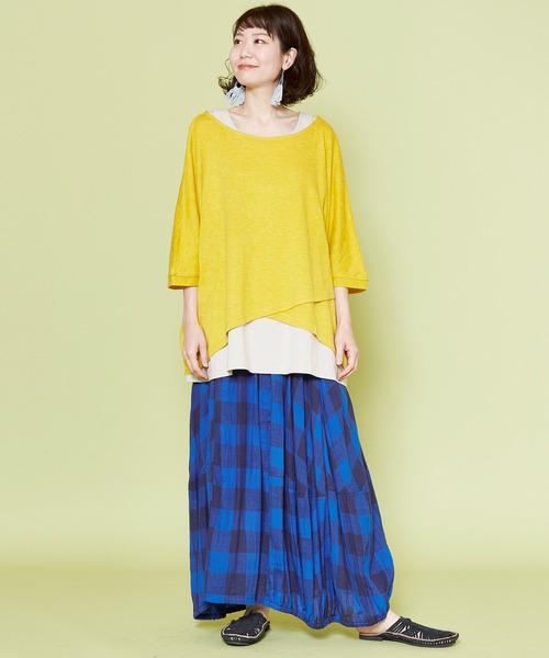 チャイハネ（チャイハネ）の「【チャイハネ】ラーティスブロックチェックスカート（スカート・レディース・レッド/ブルー/グリーン・FREE）」の13枚目の写真