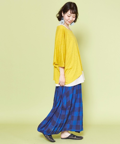 チャイハネ（チャイハネ）の「【チャイハネ】ラーティスブロックチェックスカート（スカート・レディース・レッド/ブルー/グリーン・FREE）」の14枚目の写真