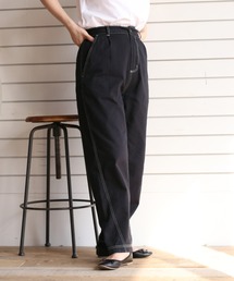 ステッチカーブテーパードパンツ