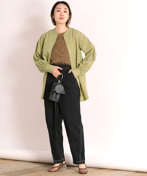 cepo(セポ)の「ステッチカーブテーパードパンツ(その他パンツ・レディース・ピンク/チャコール・S/M)」の9枚目の写真