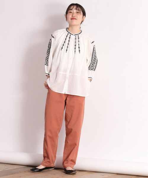 cepo(セポ)の「ステッチカーブテーパードパンツ(その他パンツ・レディース・ピンク/チャコール・S/M)」の15枚目の写真