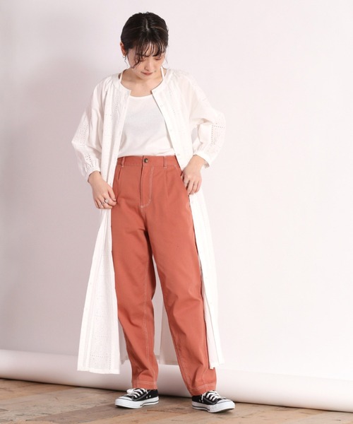 cepo(セポ)の「ステッチカーブテーパードパンツ(その他パンツ・レディース・ピンク/チャコール・S/M)」の8枚目の写真
