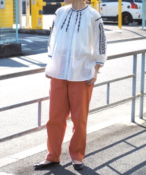 cepo(セポ)の「ステッチカーブテーパードパンツ(その他パンツ・レディース・ピンク/チャコール・S/M)」の22枚目の写真