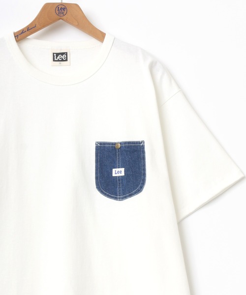Lee(リー)の「Lee/リー DENIM POCKET TEE/ピスネーム ワンポイント刺繍 デニム ポケット 半袖Tシャツ(Tシャツ/カットソー・メンズ・ホワイト/ブラック/イエロー/オレンジ/ブルー・M/L/XL)」の2枚目の写真