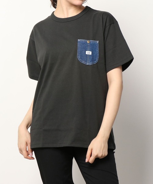 Lee(リー)の「Lee/リー DENIM POCKET TEE/ピスネーム ワンポイント刺繍 デニム ポケット 半袖Tシャツ(Tシャツ/カットソー・メンズ・ホワイト/ブラック/イエロー/オレンジ/ブルー・M/L/XL)」の21枚目の写真