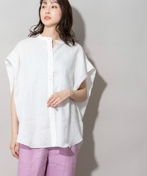 Munich | 60sライトフレンチリネンバンドカラーシャツ(シャツ/ブラウス)