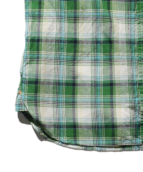 BEAMS PLUS（ビームスプラス）の「BEAMS PLUS / インディアン マドラスチェック ショートスリーブ ボタンダウン シャツ（シャツ/ブラウス・メンズ・ネイビー/グリーン/レッド/その他・LARGE/SMALL/X-LARGE/MEDIUM）」の18枚目の写真