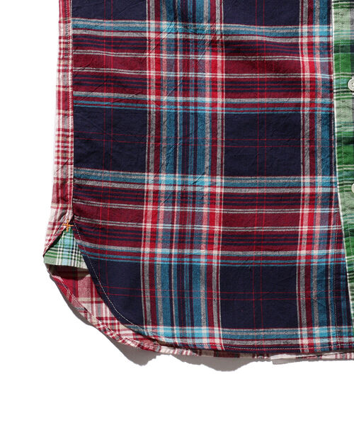 BEAMS PLUS（ビームスプラス）の「BEAMS PLUS / インディアン マドラスチェック ショートスリーブ ボタンダウン シャツ（シャツ/ブラウス・メンズ・ネイビー/グリーン/レッド/その他・LARGE/SMALL/X-LARGE/MEDIUM）」の14枚目の写真