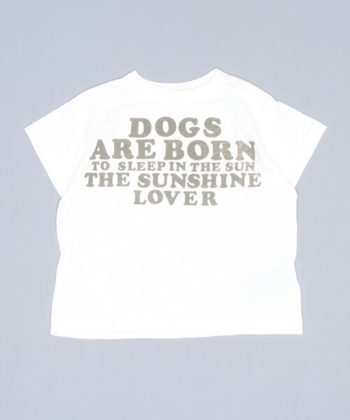 DENIM DUNGAREE(デニムダンガリー)の「天竺 SNOOPY BORN Tシャツ(Tシャツ/カットソー・キッズ・ブラック/ライトブラウン/ホワイト・100/110/120/90)」の1枚目の写真